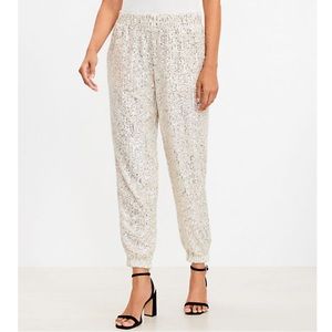 NWT Loft Sequin Jogger Pants XL